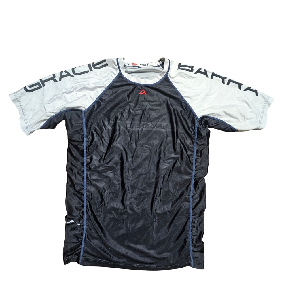 Gracie Barra BJJ Jiu Jitsu Compression Rash Guard Shirt Short Sleeve MMA Mens XL